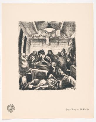 Fourth Class, from Portfolio 8 of Krieg Und Kunst, Prints Issued by the Berliner Sezession
