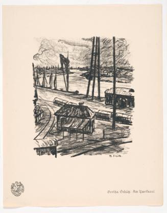 At the Yser Canal, from Portfolio 8 of Krieg Und Kunst, Prints Issued by the Berliner Sezession