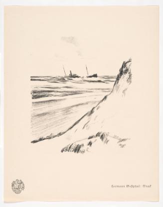 Wreck, from Portfolio 9 of Krieg Und Kunst, Prints Issued by the Berliner Sezession