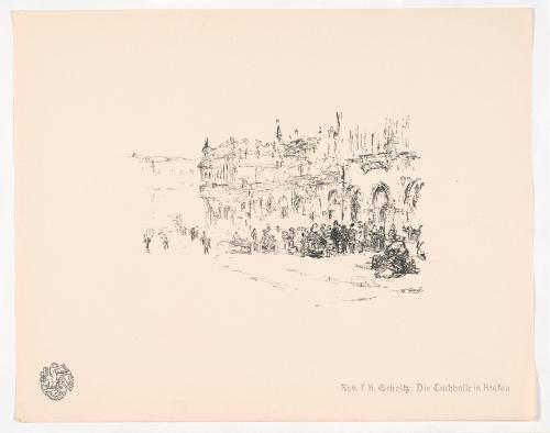 The Tuchhalle in Krakow, from Portfolio 11 of Krieg Und Kunst, Prints Issued by the Berliner Sezession