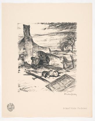 Home, from Portfolio 11 of Krieg Und Kunst, Prints Issued by the Berliner Sezession