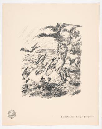 Saint Francis, from Portfolio 12 of Krieg Und Kunst, Prints Issued by the Berliner Sezession