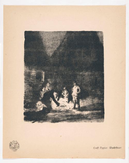 Watch Fire, from Portfolio 13 of Krieg Und Kunst, Prints Issued by the Berliner Sezession