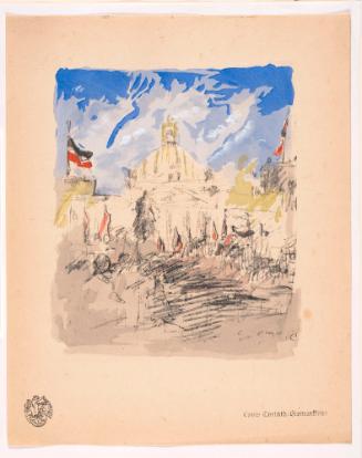 Bismarckfeier, from Portfolio 14 of Krieg Und Kunst, Prints Issued by the Berliner Sezession