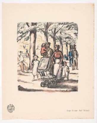On Leave, from Portfolio 15 of Krieg Und Kunst, Prints Issued by the Berliner Sezession