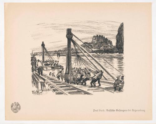 Russian Prisoners near Regensberg, from Portfolio 19 of Krieg Und Kunst, Prints Issued by the Berliner Sezession