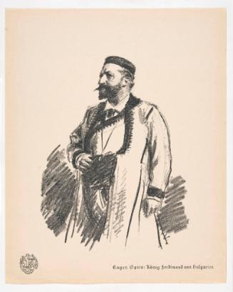 King Ferdinand of Bulgaria, from Portfolio 20 of Krieg Und Kunst, Prints Issued by the Berliner Sezession