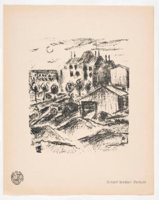 Suburb, from Portfolio 21 of Krieg Und Kunst, Prints Issued by the Berliner Sezession