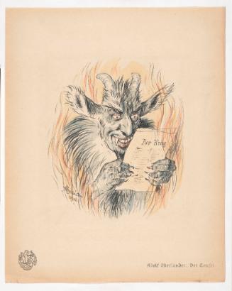 The Devil, from Portfolio 23 of Krieg Und Kunst, Prints Issued by the Berliner Sezession