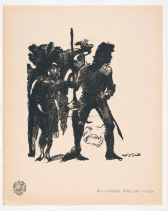 Knight and Squire, from Portfolio 23 of Krieg Und Kunst, Prints Issued by the Berliner Sezession