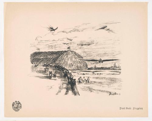 Airfield, from Portfolio 23 of Krieg Und Kunst, Prints Issued by the Berliner Sezession