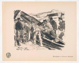 Heavy Artillery, from Portfolio 25 of Krieg Und Kunst, Prints Issued by the Berliner Sezession