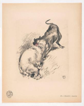 Dogs, from Portfolio 26 of Krieg Und Kunst, Prints Issued by the Berliner Sezession