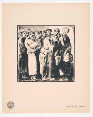 Hunger, from Portfolio 26 of Krieg Und Kunst, Prints Issued by the Berliner Sezession