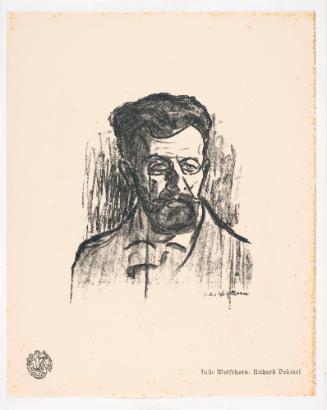 Richard Dehmel, from Portfolio 28 of Krieg Und Kunst, Prints Issued by the Berliner Sezession