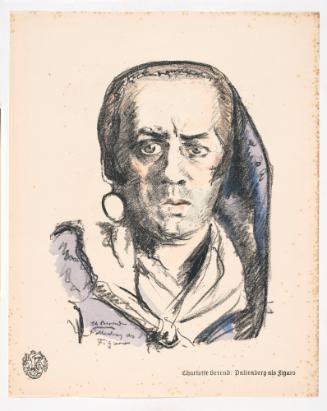 Max Pallenberg as Figaro, from Portfolio 28 of Krieg Und Kunst, Prints Issued by the Berliner Sezession