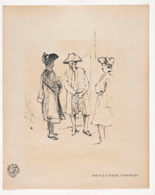 Transylvanian Germans, from Portfolio 30 of Krieg Und Kunst, Prints Issued by the Berliner Sezession