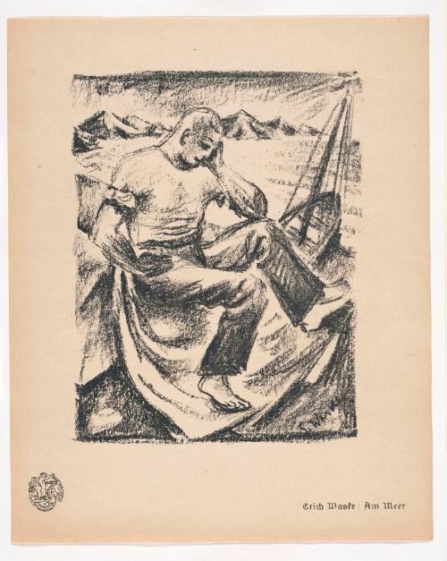 By the Sea, from Portfolio 31 of Krieg Und Kunst, Prints Issued by the Berliner Sezession