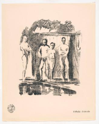 Bathing, from Portfolio 31 of Krieg Und Kunst, Prints Issued by the Berliner Sezession