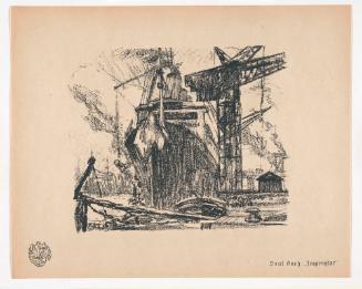 The Ship "Imperator," from Portfolio 31 of Krieg Und Kunst, Prints Issued by the Berliner Sezession