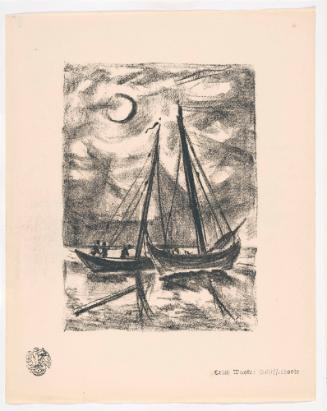 Ships, from Portfolio 32 of Krieg Und Kunst, Prints Issued by the Berliner Sezession