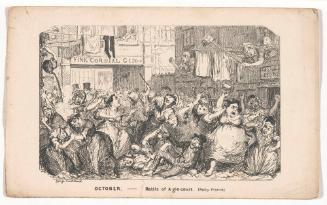 October: Battle of A-gin-court, from The Comic Almanack