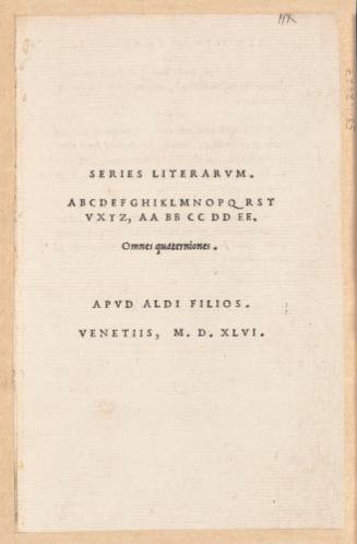 Colophon Page?: Aldi Filii