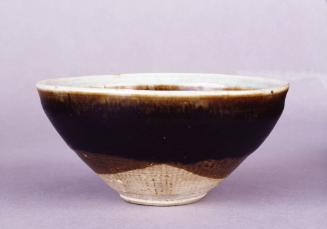 Bowl with Black Glaze and White Rim