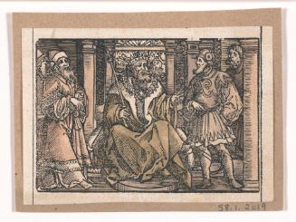 Solomon with Men Standing on Either Side