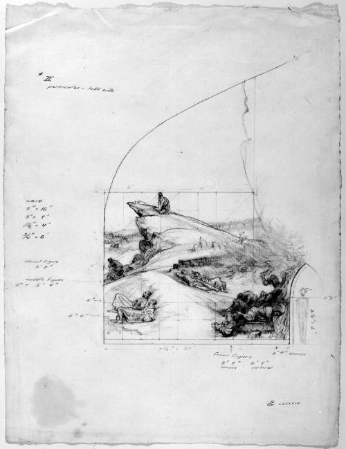 The Agony in the Garden, a Compositional Study for a Mural