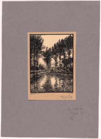 Pond with Poplars