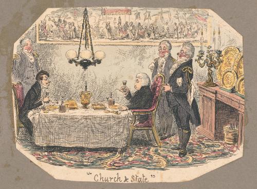 Church and State, vignette fragment from Plate 4 of Scraps and Sketches, Part II