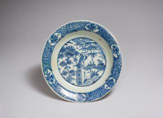 Dish with Phoenix, Bamboo, and Flower Design
