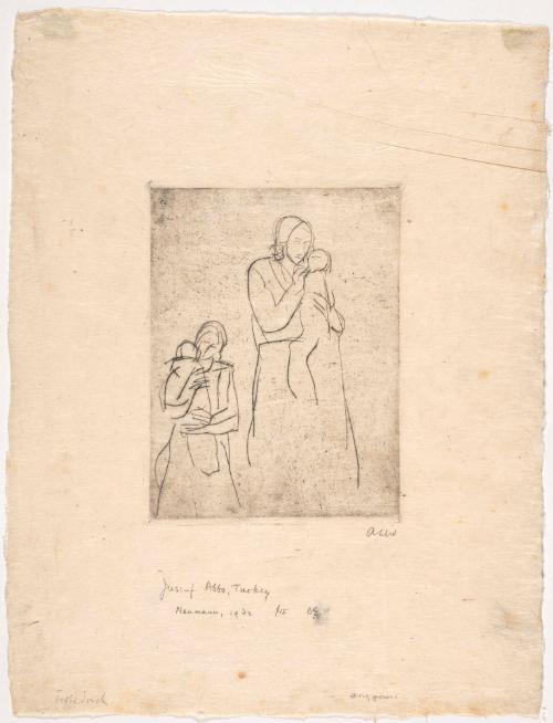 Untitled (Two Studies of Mother and Child)