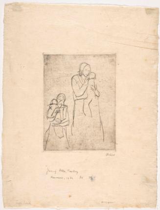 Untitled (Two Studies of Mother and Child)
