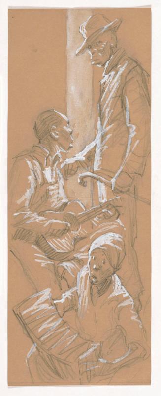 Preparatory Sketch for Illustration for "The Cooter Blues" by Roark Bradford