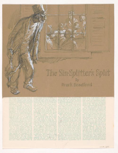 Preparatory Sketch for Illustration for "The Sin-Splitter's Split" by Roark Bradford