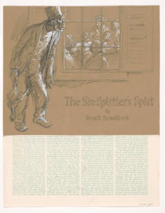 Preparatory Sketch for Illustration for "The Sin-Splitter's Split" by Roark Bradford