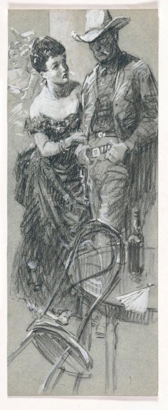 Preparatory Sketch for Illustration for "On Don Jaime Street" by Ernest Haycox