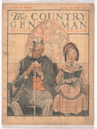 Cover for the Country Gentleman:  Old Man and Young Girl in Church