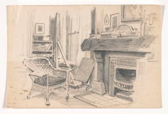 Fireplace, Willow Chair, Sketch-boy