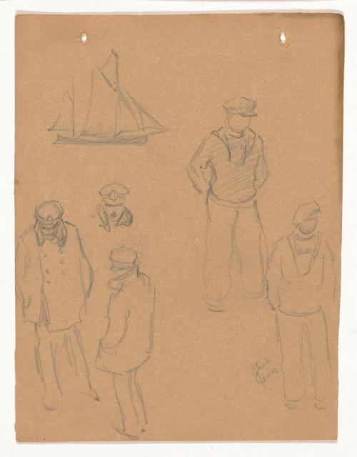 Studies of Sailors and Captains; Sailboat