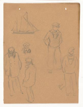 Studies of Sailors and Captains; Sailboat