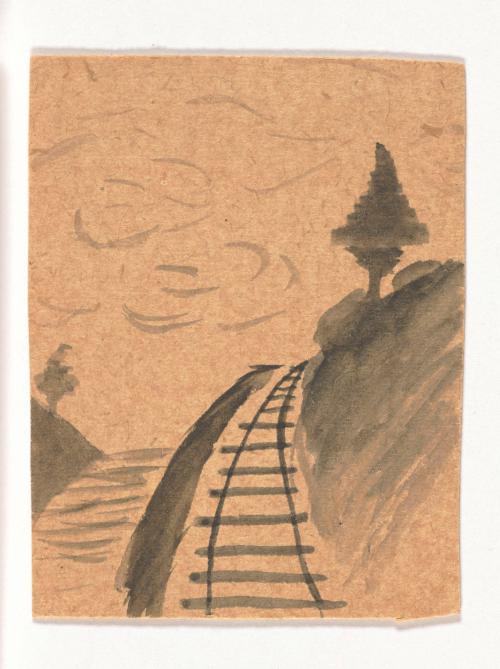 Landscape with Railroad Tracks