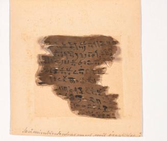 Fragment of Cloth with Text from Egyptian Book of the Dead