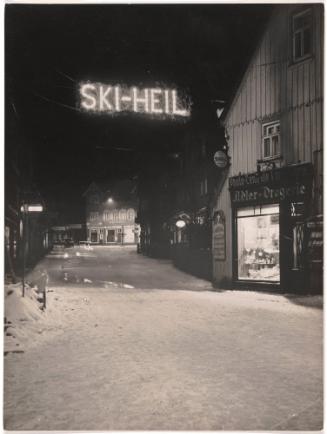 Electric Sign Above a Street in Braunlage, Hartz