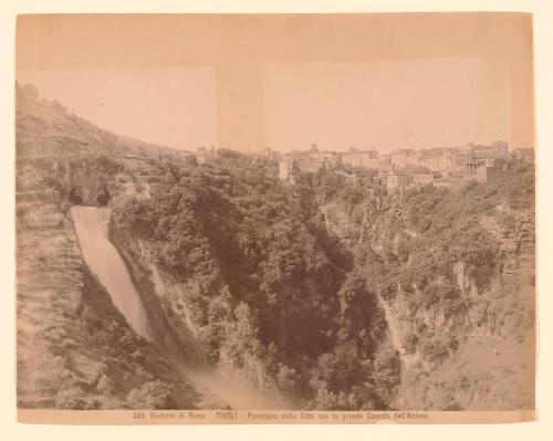 View of Tivoli, with the Large Waterfall of the Aniene