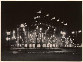 Illuminated Advertising of a Berlin Department Store