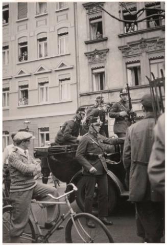 Units of the Security Forces Deploying for a Speech by Ernst Thälmann in the Congress Hall in Leipzig