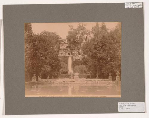 Tivoli, Villa D'este, Una Veduta Del Giardino Con La Vasca, La Cascata E L'idro-organo